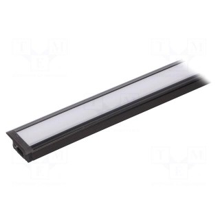 Profiles for LED modules | white | black | L: 1m | aluminium | recessed