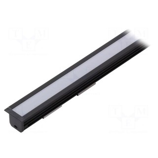 Profiles for LED modules | white | black | L: 1m | DEEP10 | aluminium