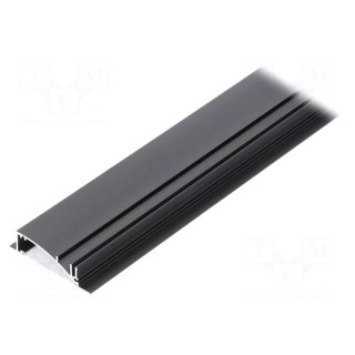 Profiles for LED modules | white | black | L: 1m | FLAT8 | aluminium