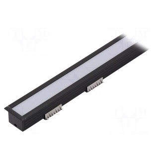 Profiles for LED modules | white | black | L: 1m | LINEA-IN20