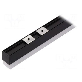 Profiles for LED modules | white | surface | black | L: 1m | aluminium
