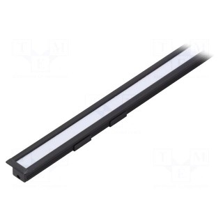 Profiles for LED modules | white | recessed | black | L: 1m | aluminium