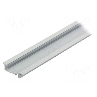Profiles for LED modules | white | L: 1m | FLAT8 | aluminium | recessed