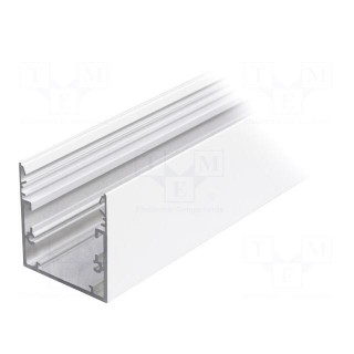Profiles for LED modules | white | L: 1m | PHIL53 | aluminium | surface