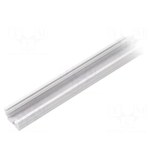 Profiles for LED modules | white | L: 1m | UNI12 | aluminium | surface