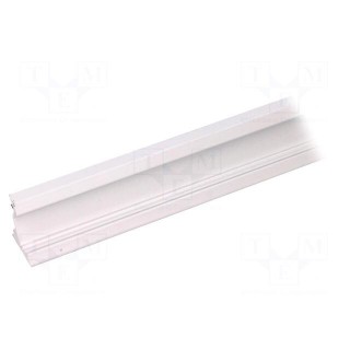 Profiles for LED modules | angular | white | L: 2m | aluminium | 30/60°