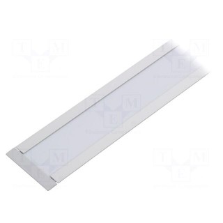 Profiles for LED modules | white | natural | L: 1m | FLAT8 | aluminium