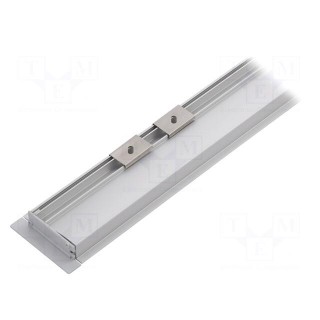 Profiles for LED modules | white | natural | L: 1m | FLAT8 | aluminium