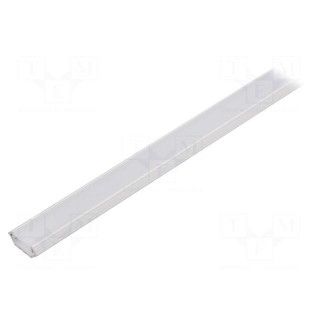Profiles for LED modules | white | white | L: 1m | aluminium | angular
