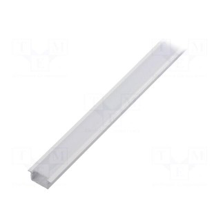 Profiles for LED modules | white | white | L: 1m | aluminium | recessed