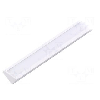 Profiles for LED modules | white | white | L: 1m | CORNER14 | aluminium