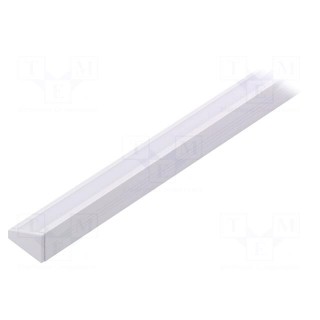 Profiles for LED modules | white | angular | white | L: 1m | aluminium