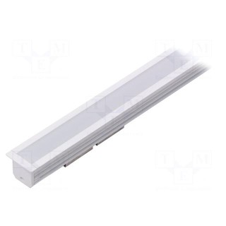 Profiles for LED modules | white | white | L: 1m | DEEP10 | aluminium
