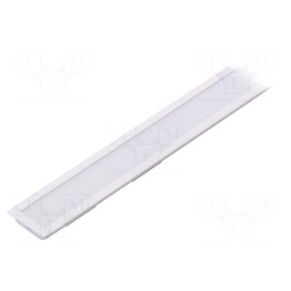 Profiles for LED modules | white | white | L: 1m | GROOVE14 | aluminium