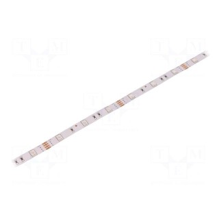 LED tape | RGB | 5050 | 12V | LED/m: 30 | 10mm | white PCB | IP20 | 7.2W/m