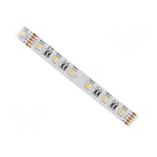 LED tape | RGBW | 5050 | 12V | LED/m: 60 | 10mm | white PCB | IP20 | 120°