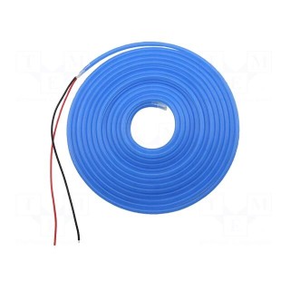 NEON LED tape | blue | 2835 | 12V | LED/m: 120 | 6mm | IP65 | 8W/m | Thk: 12mm
