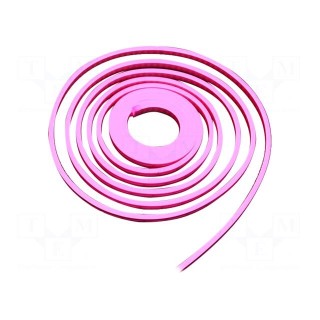 NEON LED tape | pink | 2835 | 12V | LED/m: 120 | 6mm | IP65 | 8W/m | Thk: 12mm