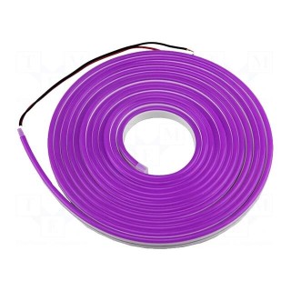 NEON LED tape | violet | 2835 | 12V | LED/m: 120 | 6mm | IP65 | 8W/m