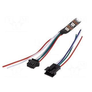 Programmable LED tape | RGB | 5050 | 5V | LED/m: 60 | 10mm | 140° | IP20