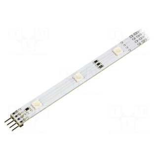LED strip | 12V | RGB | W: 10mm | L: 300mm | 120° | Thk: 3mm | LED/m: 30