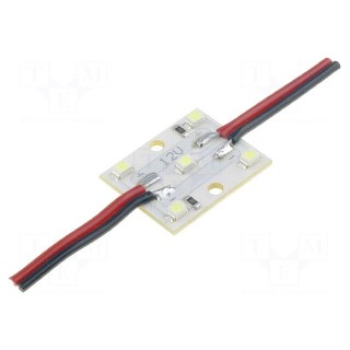 LED | blue | 0.48W | 12VDC | 120° | No.of diodes: 5 | 27x22mm