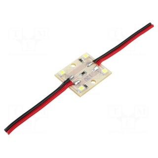 LED | red | 0.48W | 12VDC | 120° | No.of diodes: 4 | 27x22mm