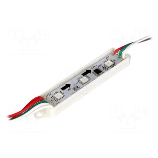 LED | RGB | 120° | No.of diodes: 3 | 64mA | 5050,PLCC6 | 75x15mm | 12V | SMD