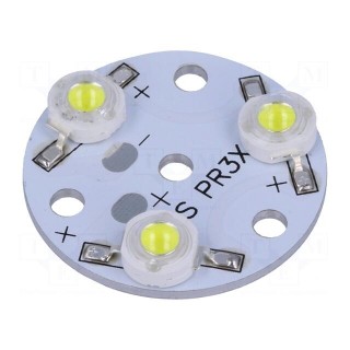 LED | white | 3.5W | 300lm | 12VDC | 120° | No.of diodes: 3 | 31.5x31.5mm