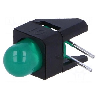 LED | green | 5mm | 10mA | Lens: diffused,green | 60° | 2.1÷2.7V | 4.7mcd