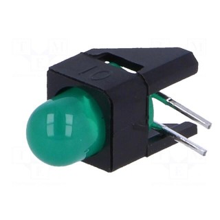 LED | green | 5mm | 10mA | Lens: diffused,green | 60° | 2.1÷2.7V | 4.7mcd