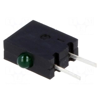LED | horizontal,in housing | green | 1.8mm | No.of diodes: 1 | 20mA