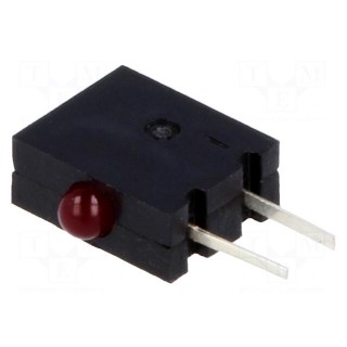LED | horizontal,in housing | red | 1.8mm | No.of diodes: 1 | 20mA | 40°