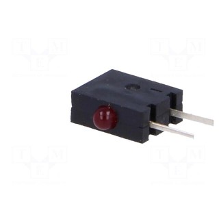 LED | horizontal,in housing | red | 1.8mm | No.of diodes: 1 | 20mA | 40°