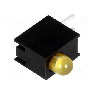 LED | in housing | amber | 3mm | No.of diodes: 1 | 20mA | 80° | 1.6÷2.6V