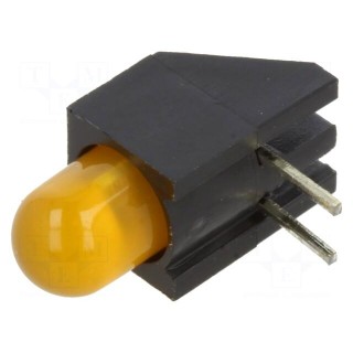 LED | in housing | amber | 5mm | No.of diodes: 1 | 20mA | Lens: diffused