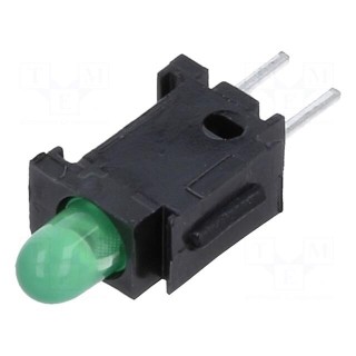 LED | in housing | green | 2.8mm | No.of diodes: 1 | 20mA | 40° | 10÷20mcd