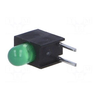 LED | in housing | green | 3.4mm | No.of diodes: 1 | 20mA | 60° | 2.2÷2.5V