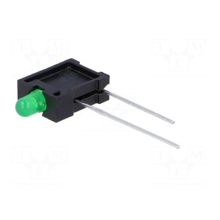 LED | in housing | green | 3mm | -25÷85°C | IP40 | Kind: prominent