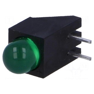 LED | in housing | green | 5mm | No.of diodes: 1 | 20mA | 60° | 2.2÷2.5V