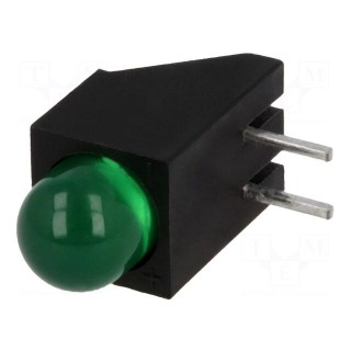 LED | in housing | green | 5mm | No.of diodes: 1 | 20mA | 60° | 2.2÷2.5V