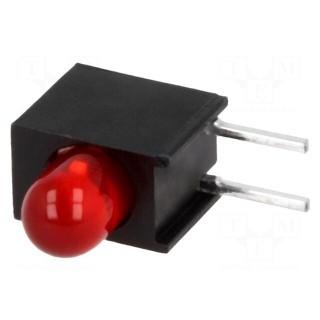 LED | in housing | red | 3.4mm | No.of diodes: 1 | 20mA | 60° | 2÷2.5V