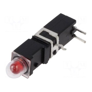LED | in housing | red | 3.9mm | No.of diodes: 1 | 2mA | 60° | 1.2÷4mcd
