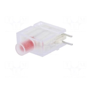 LED | in housing | red | 3.9mm | No.of diodes: 1 | Lens: diffused,red