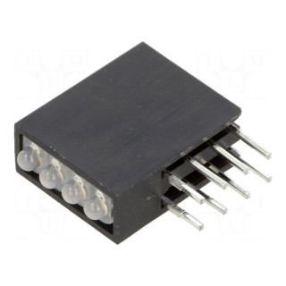 LED | in housing | red,green | 1.8mm | No.of diodes: 4 | 20mA | 50°