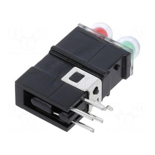 LED | in housing | red/green | 3.9mm | No.of diodes: 2 | 20mA | 60/40°