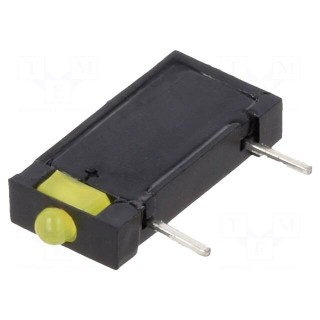 LED | in housing | yellow | 1.8mm | No.of diodes: 1 | 20mA | 70° | 5÷17mcd