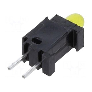 LED | in housing | yellow | 2.8mm | No.of diodes: 1 | 20mA | 60° | 10÷20mcd