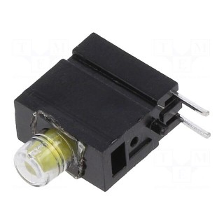 LED | in housing | yellow | 3.9mm | No.of diodes: 1 | 20mA | 60° | 10÷20mcd