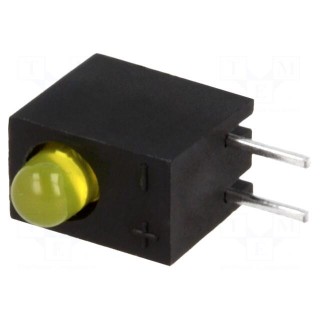 LED | in housing | yellow | 3mm | No.of diodes: 1 | 20mA | 40° | 2.1÷2.5V